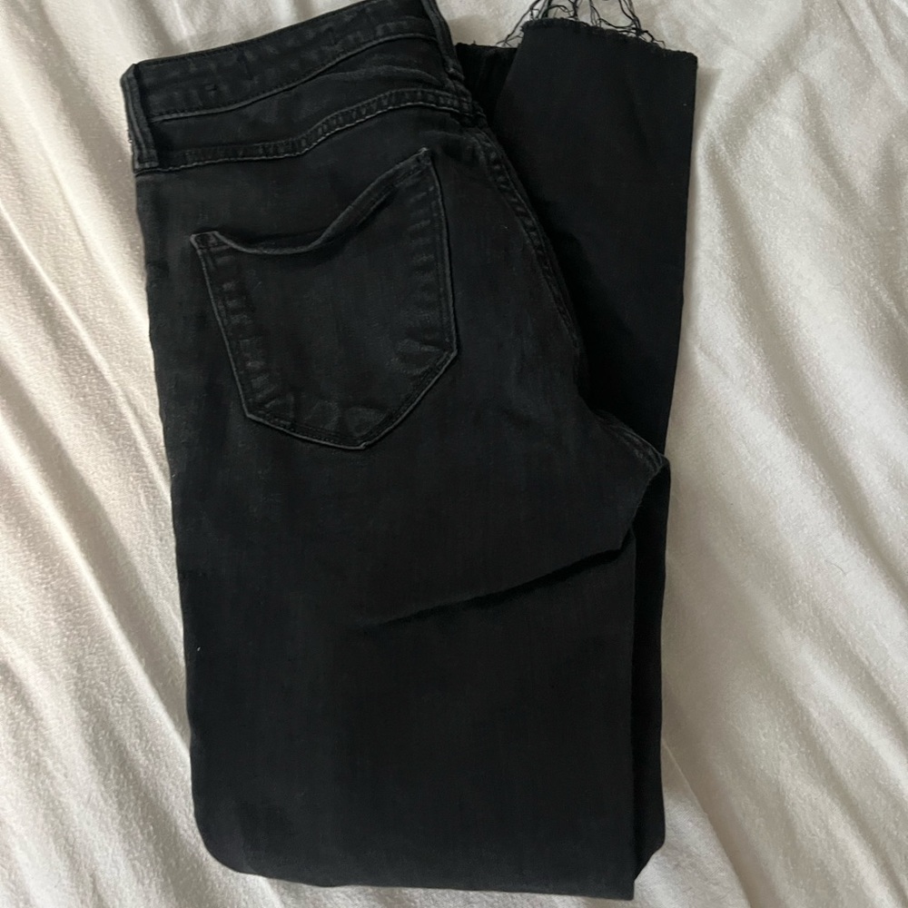 hollister black ripped skinny jeans